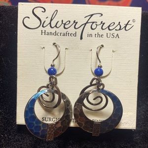 Silver Forest Bi colored Surgical steel earrings